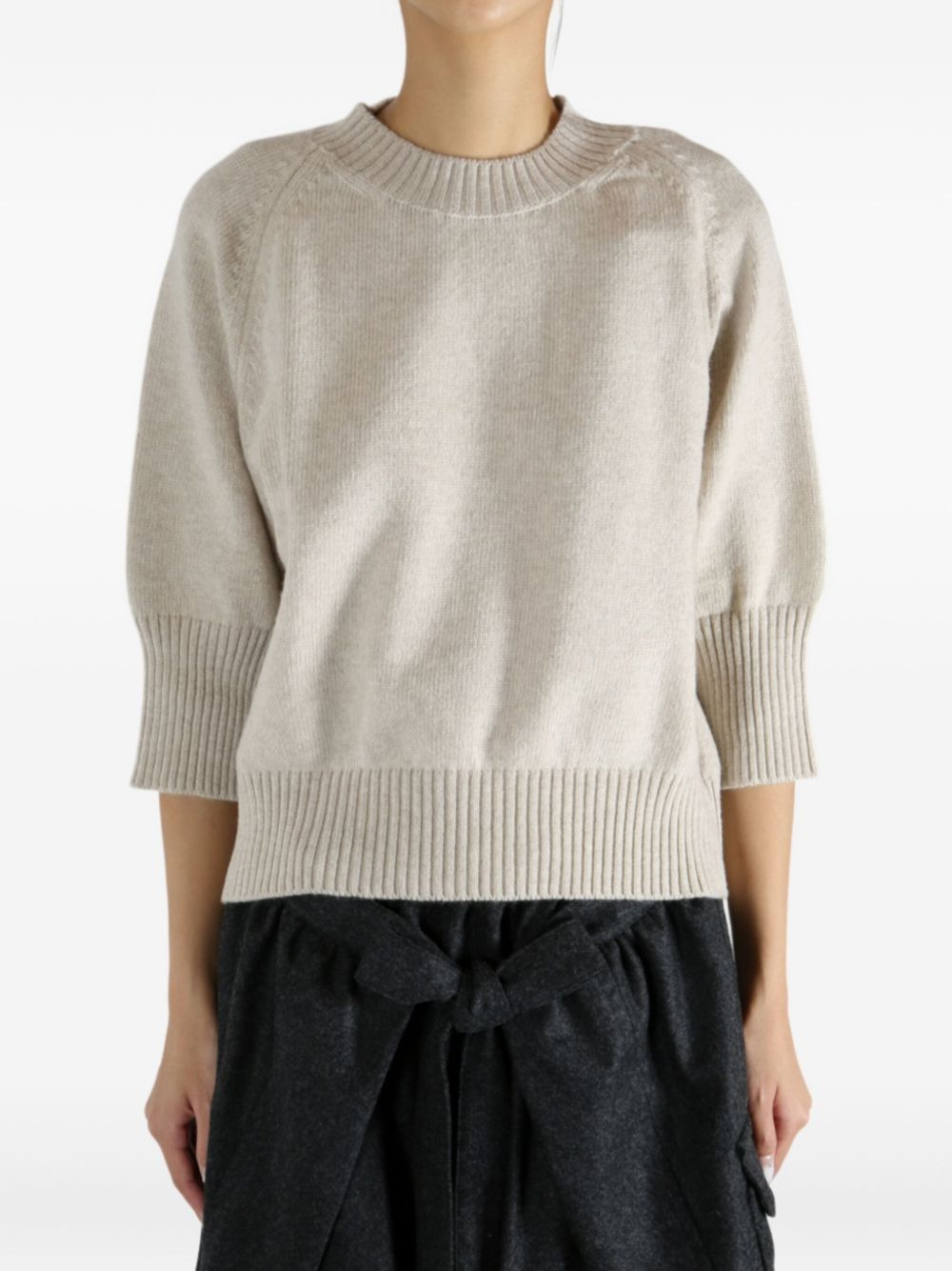 raglan-sleeve wool sweater - 2