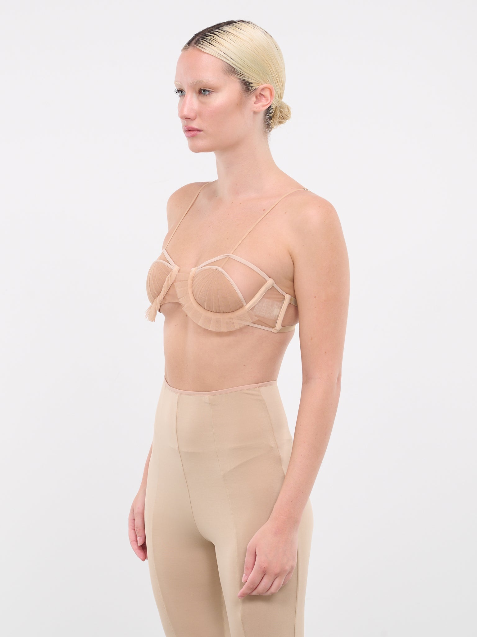 Tulle Appliqué Bra - 2