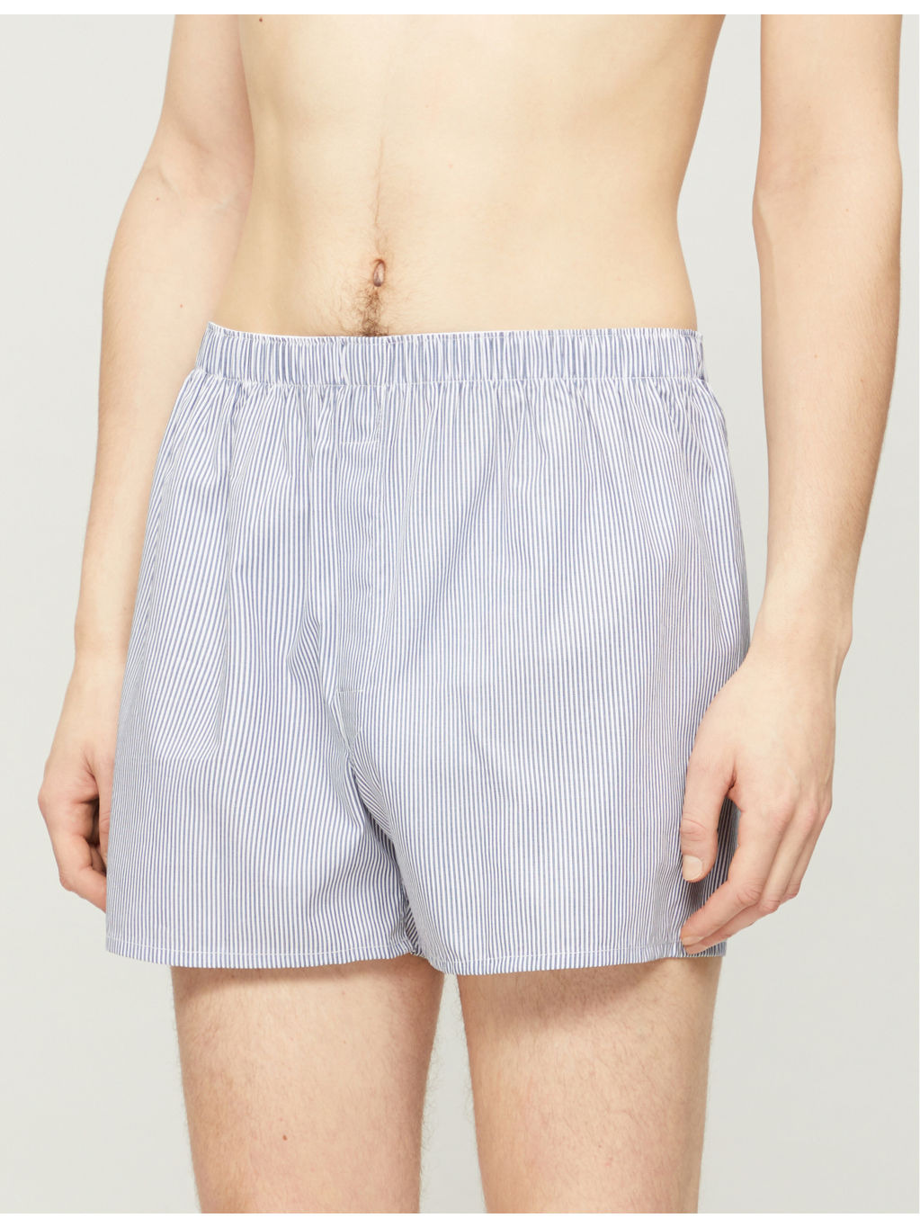 Pinstripe relaxed-fit cotton boxer shorts - 4