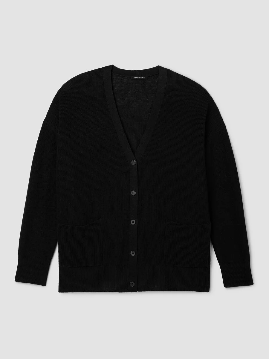 Organic Linen Cotton Slouchy Long Cardigan - 1