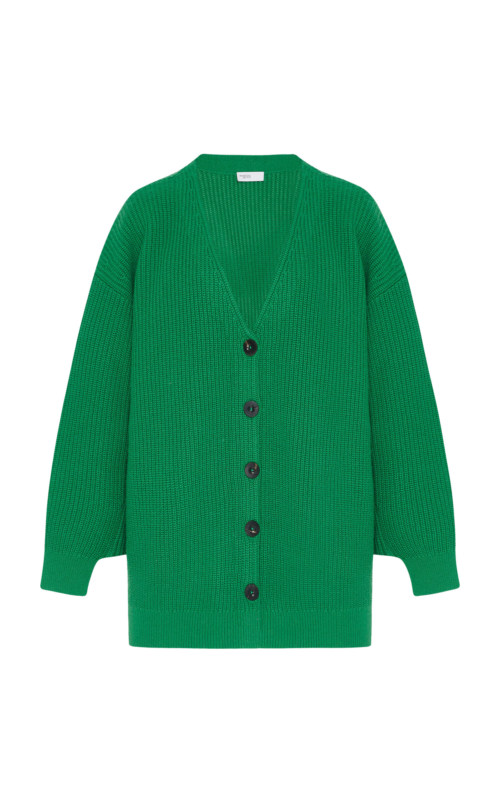 Rib-Paneled Wool-Cashmere Cardigan green - 5