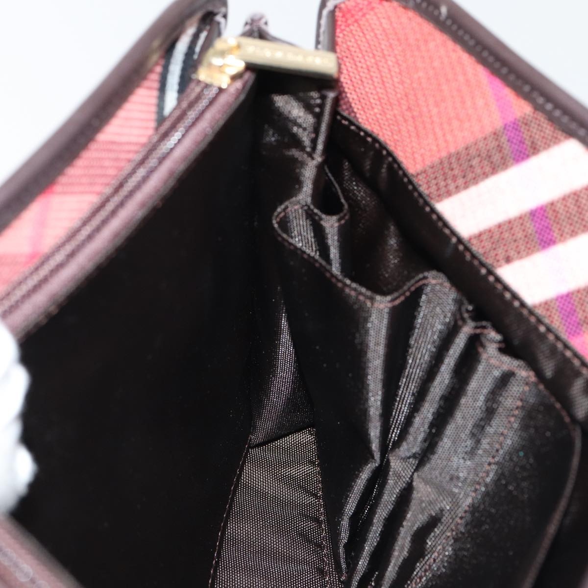 Burberry Nova Check Hand Bag Canvas Red - 16