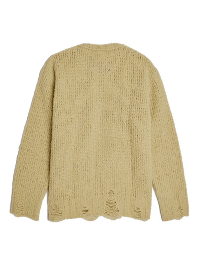 Song for the Mute distressed bouclÃ© wool jumper outlook