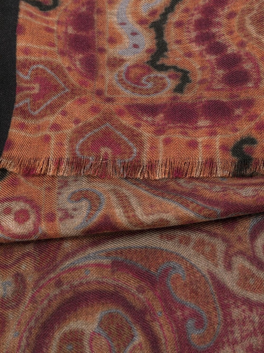 paisley-print scarf - 3