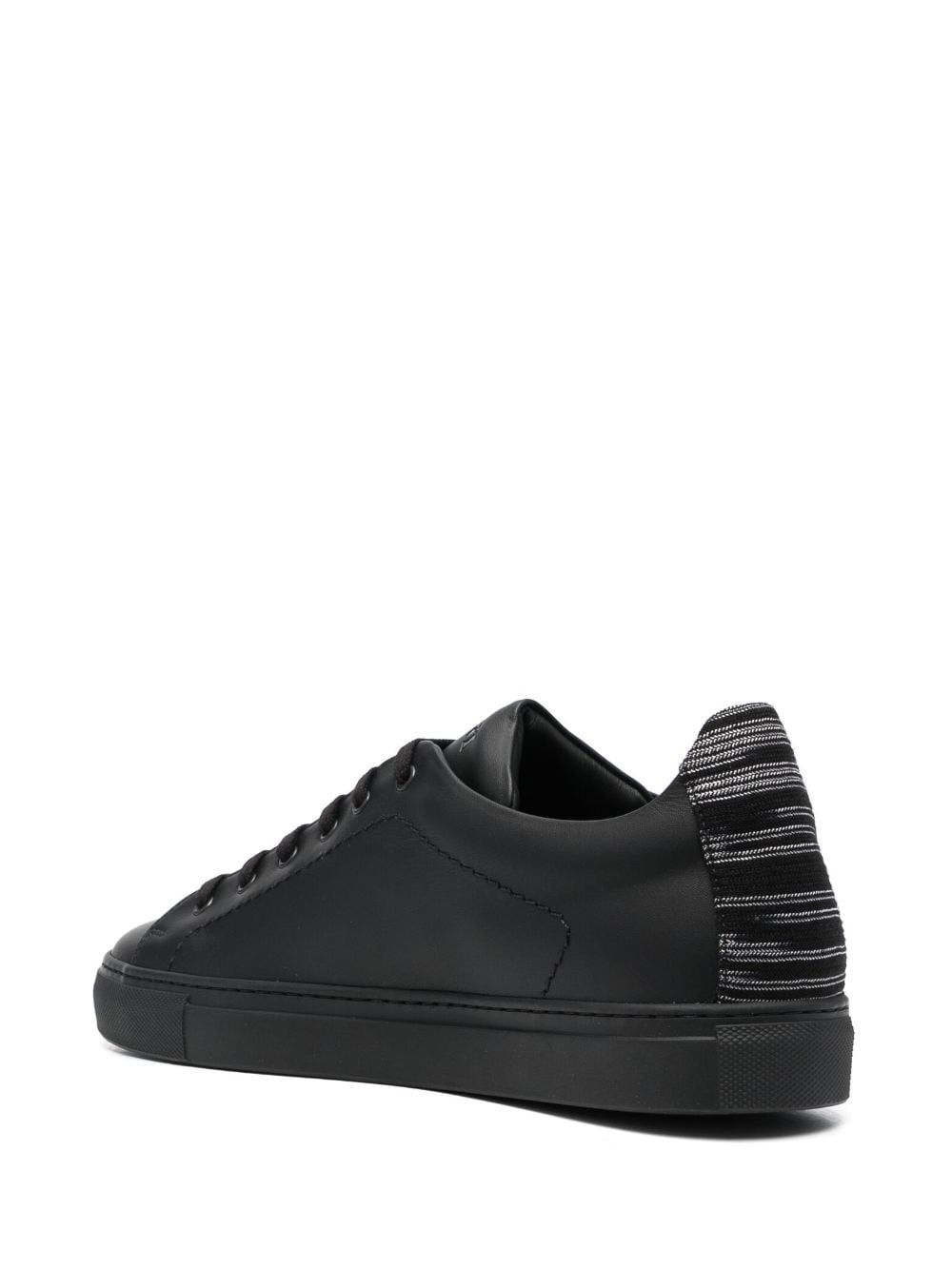 woven-heel counter leather sneakers - 3