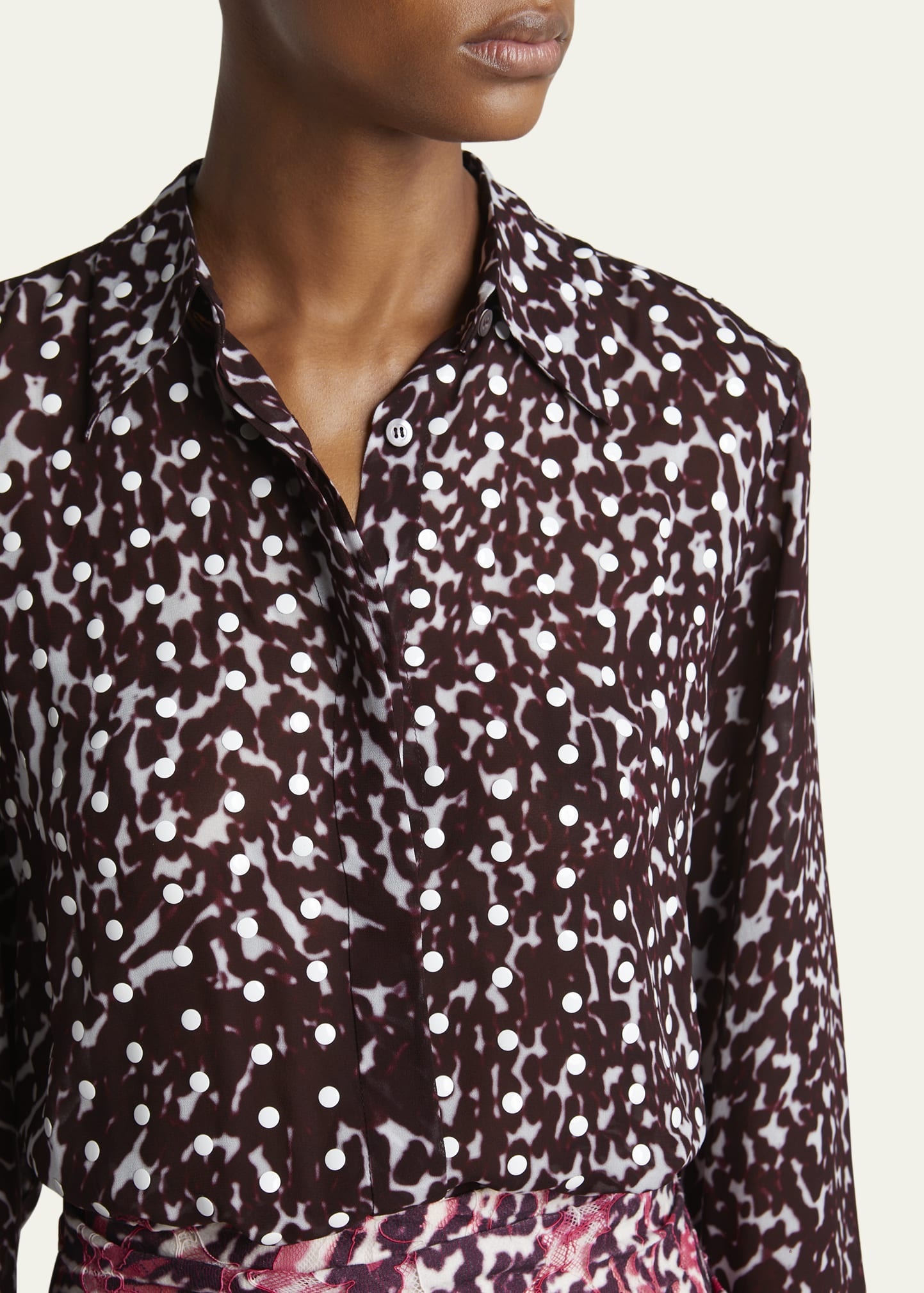 Chowy Polka-Dot Button-Down Shirt - 5