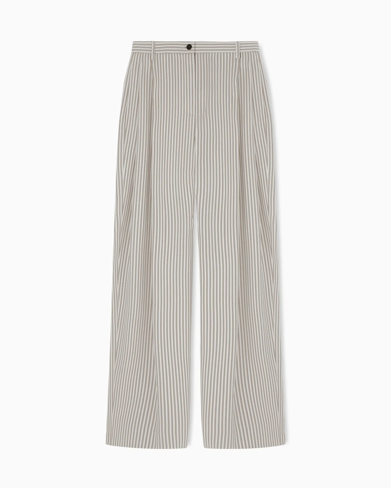 ICON STRIPED FLUID CRÊPE DARTED TROUSERS - 1