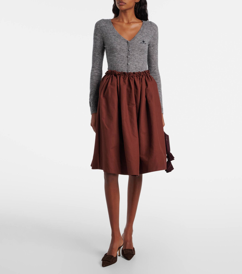 SHUSHU/TONG Logo wool-blend bodysuit outlook