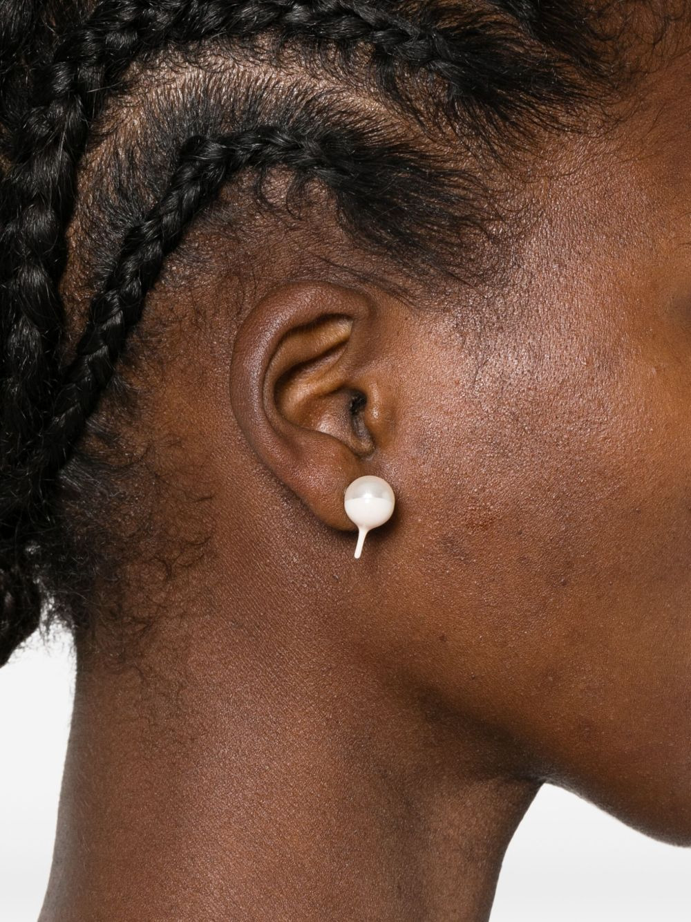 two-tone pearl earrings - 2