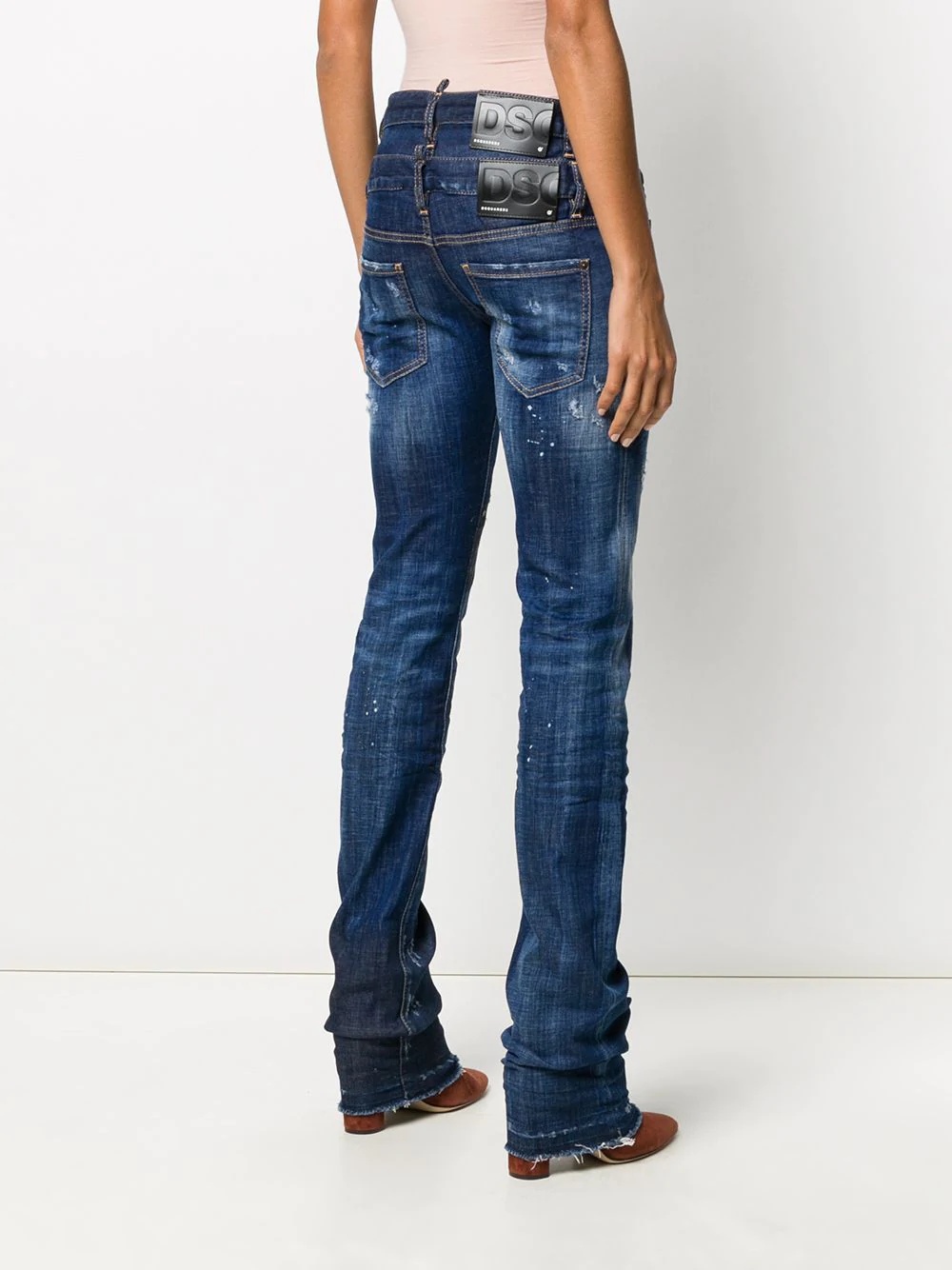 double-waist slim-fit jeans - 4