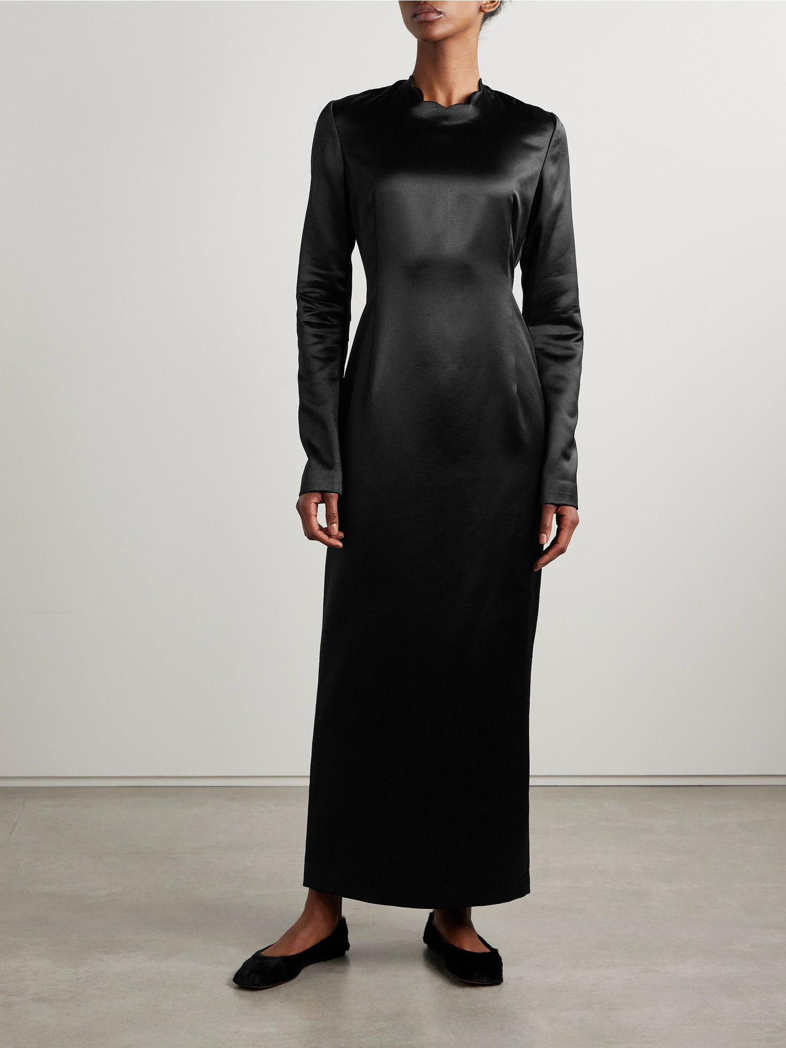 Mitzi silk-blend maxi dress Black - 2