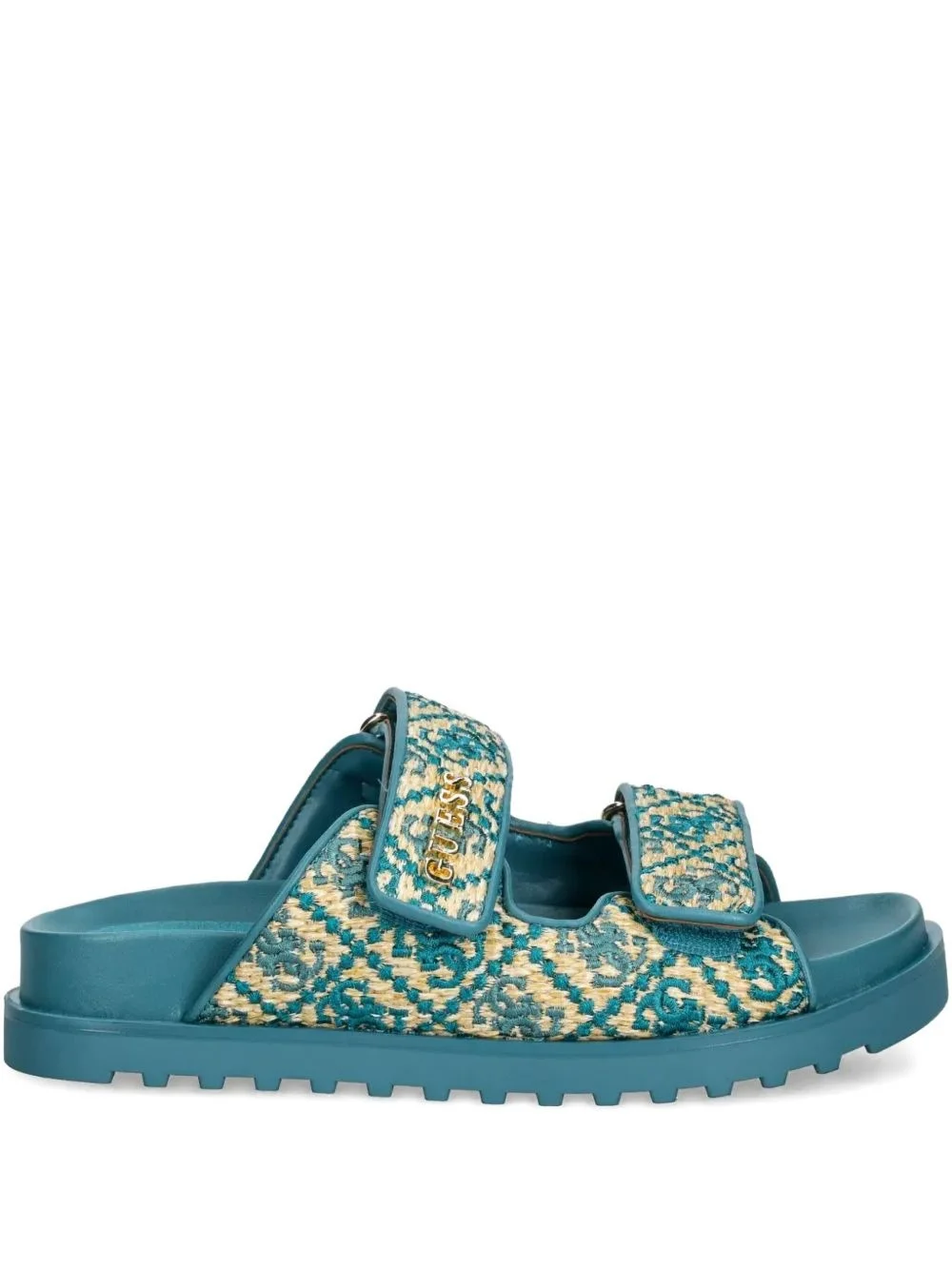 Fadeliza textured double-strap flat sandals - 1