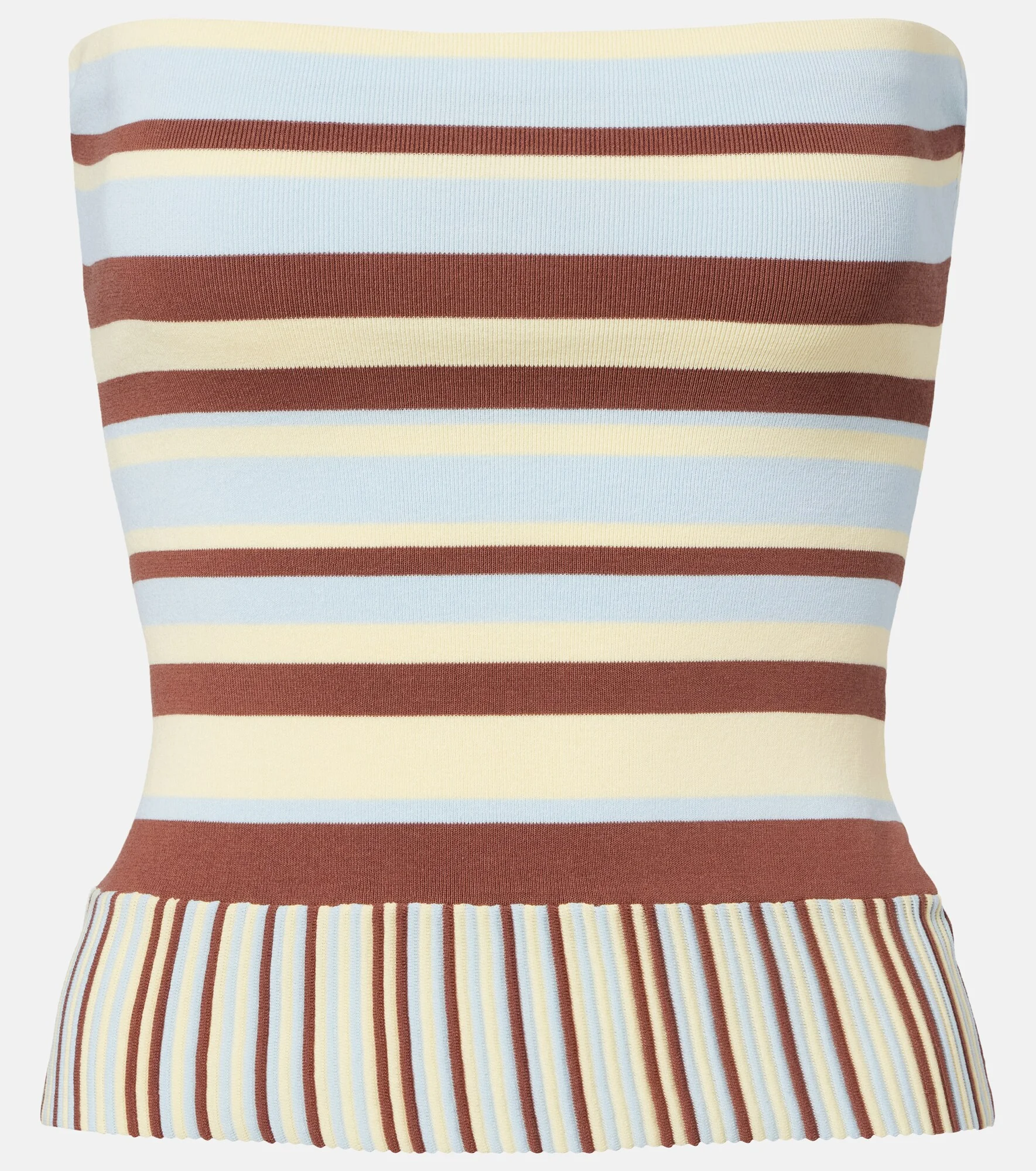 Citara striped cotton-blend tube top - 1