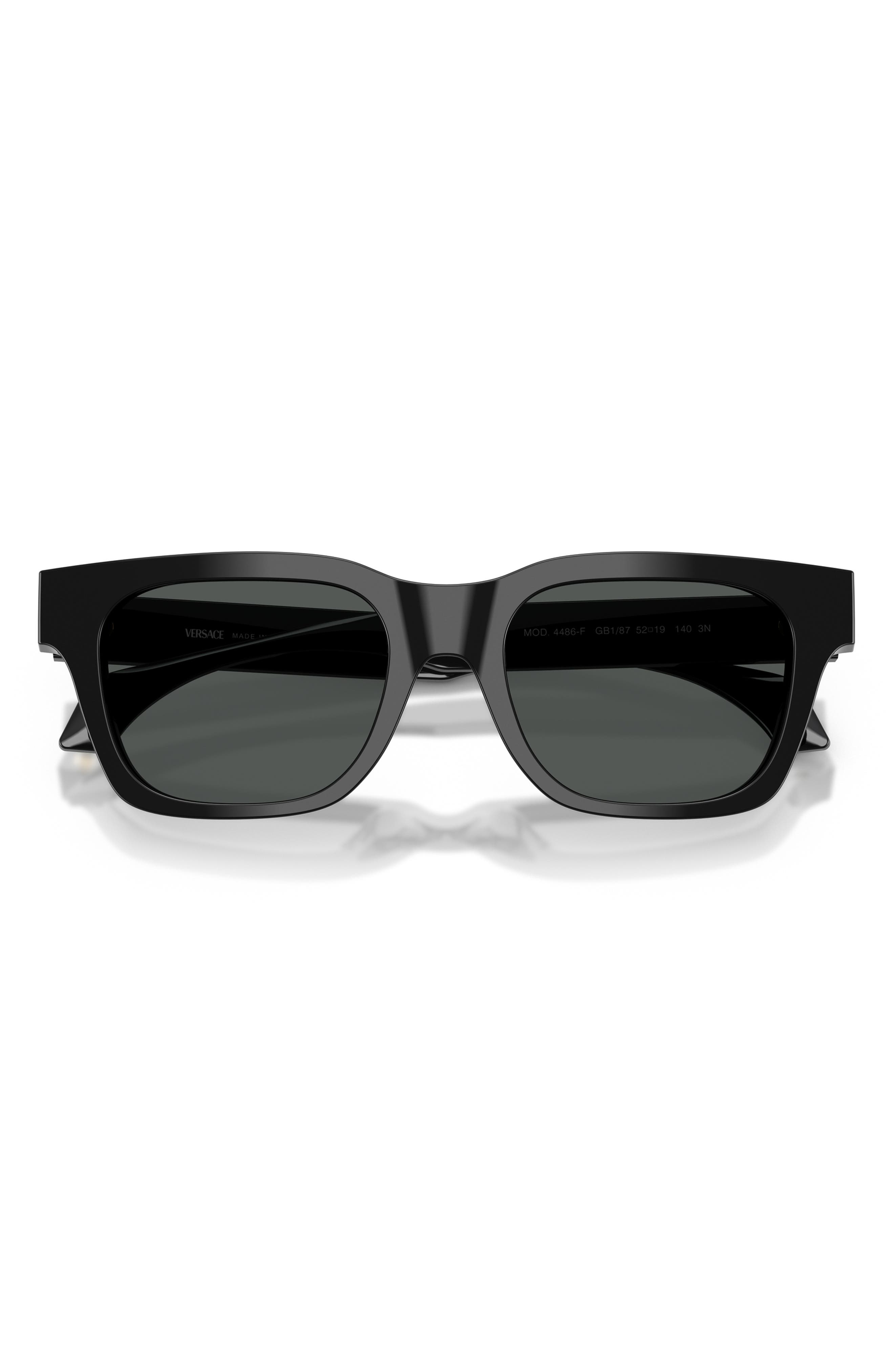 Versace 52mm Square Sunglasses in Black/Dark Grey at Nordstrom - 4