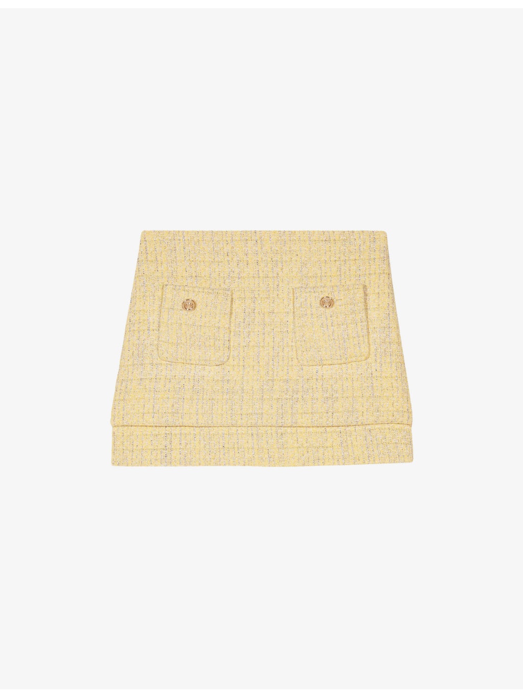 Pocket-Front Tweed Mini Skirt - 1