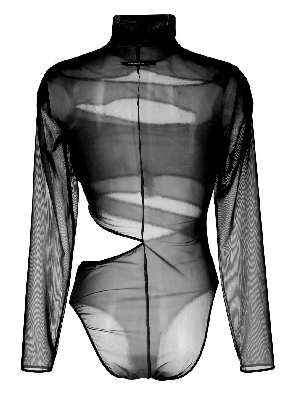 cut-out sheer bodysuit - 2