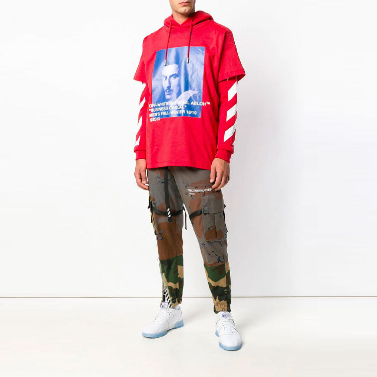 Men's Off-White Portrait Printing Red OMBB042F181920112030 - 4