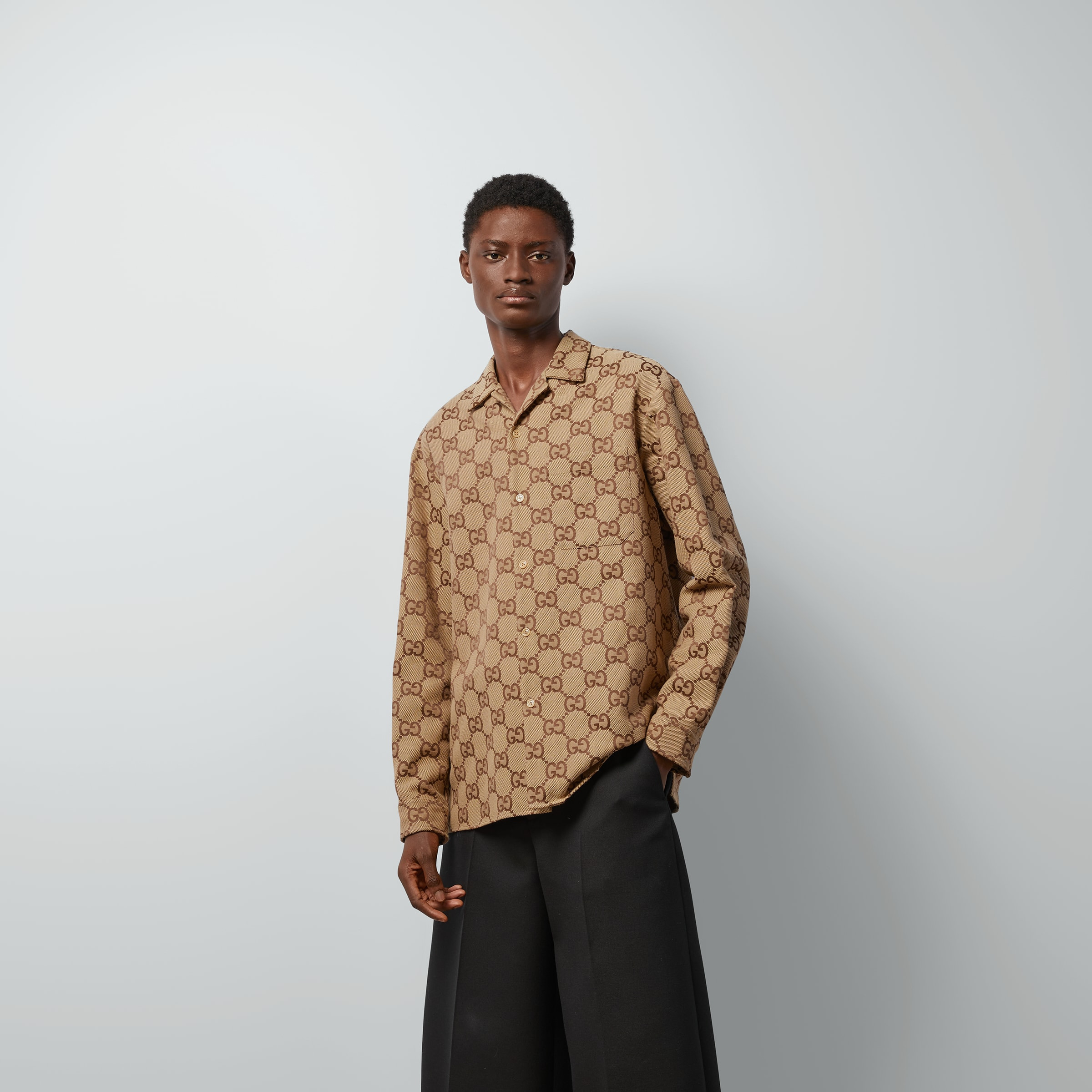 Maxi GG canvas shirt - 5