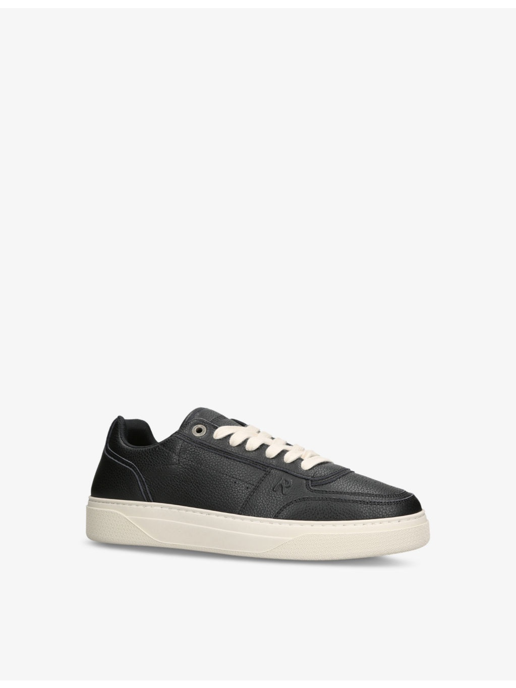 Initial brand-embossed leather low-top trainers - 3