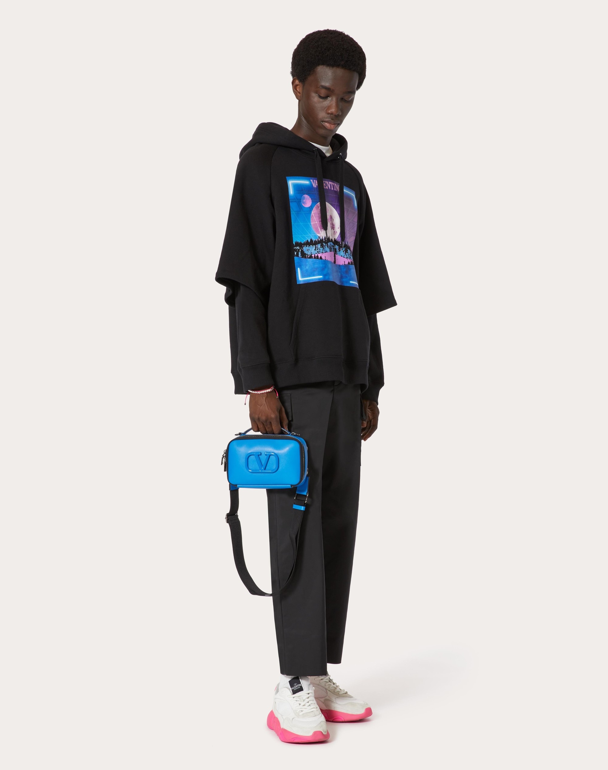 LACQUERED VLOGO SIGNATURE LEATHER CROSSBODY BAG - 6