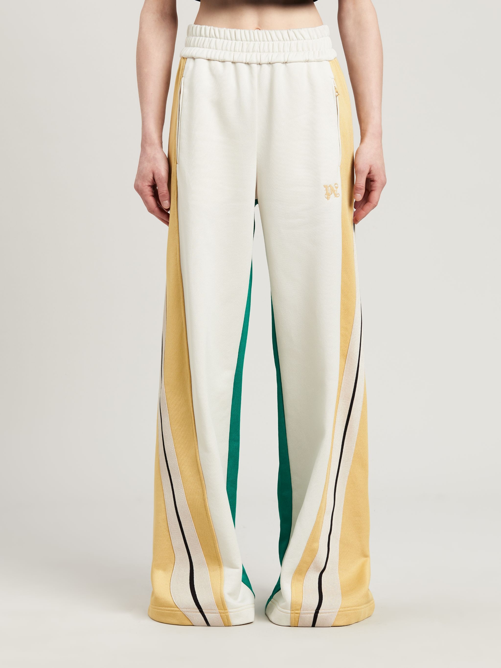 Monogram Colorblock Wide Track Pants - 3
