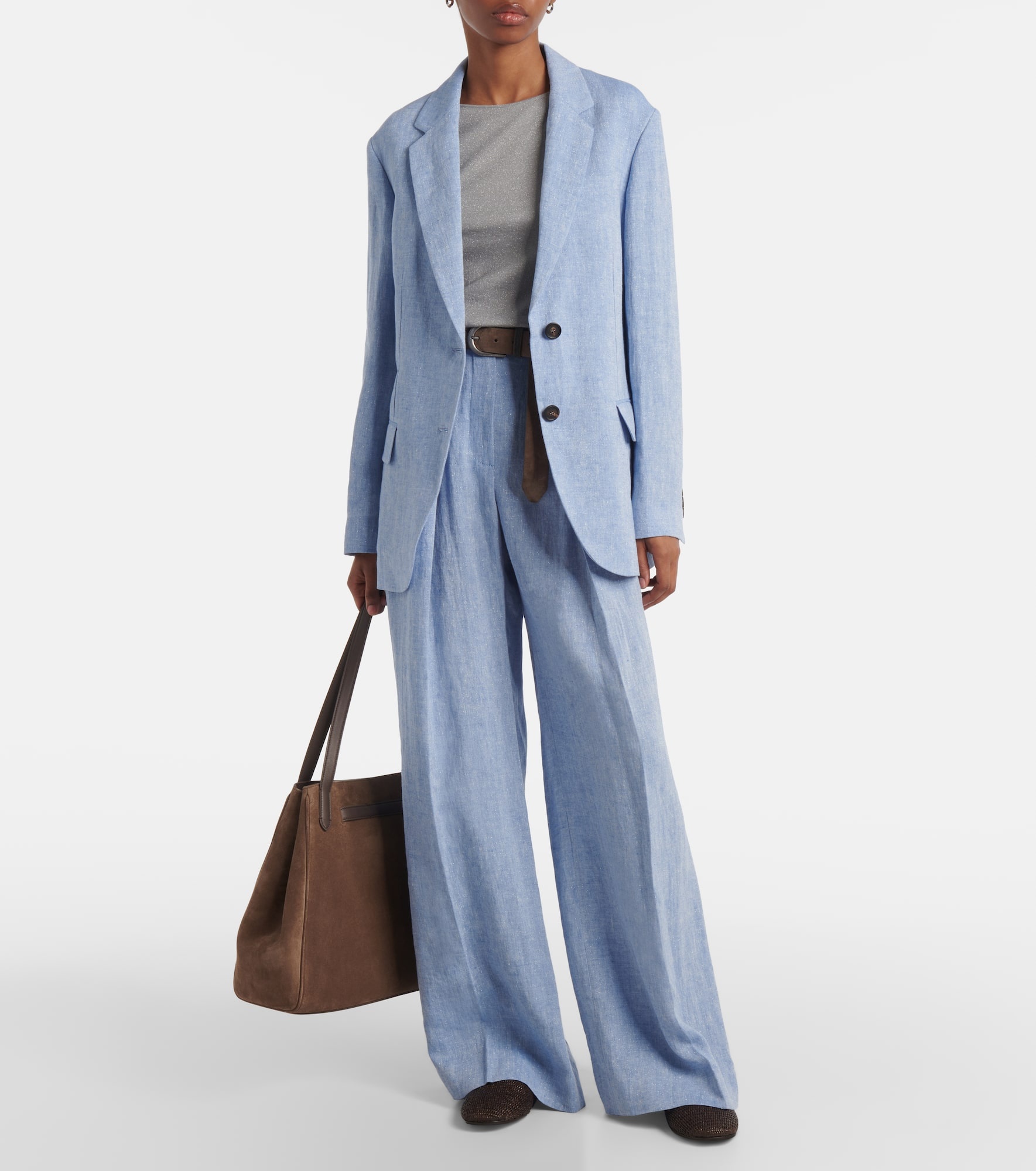 Linen-blend blazer - 2