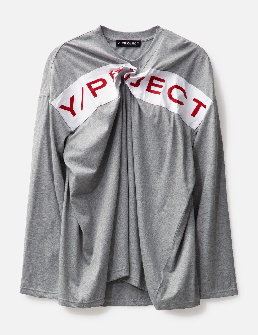SCRUNCHED LOGO LONG SLEEVE T-SHIRT - 1
