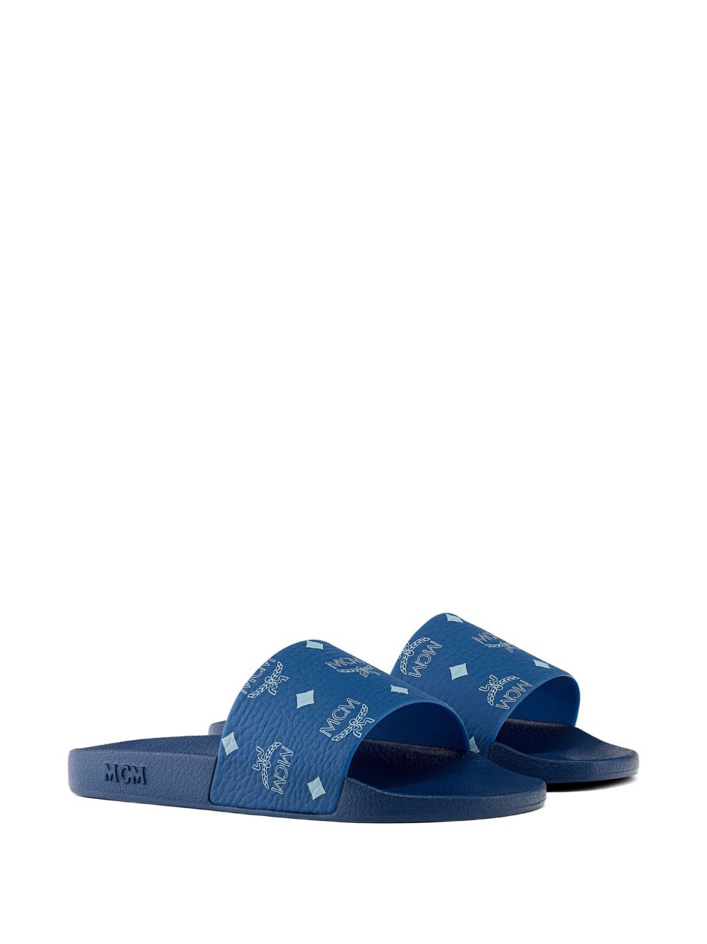 monogram-print slides - 2