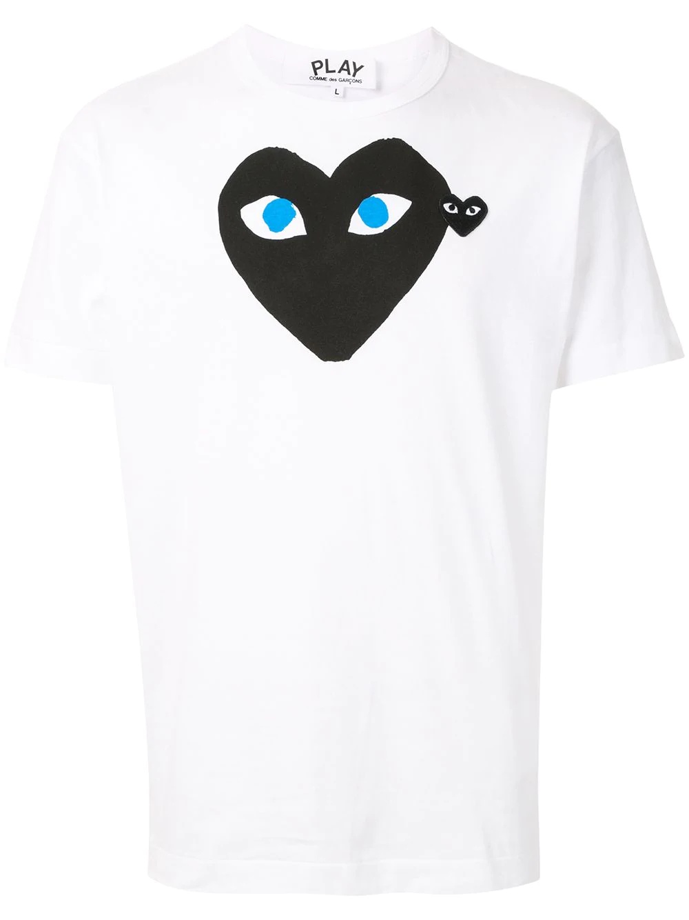 heart-print crew-neck T-shirt - 1