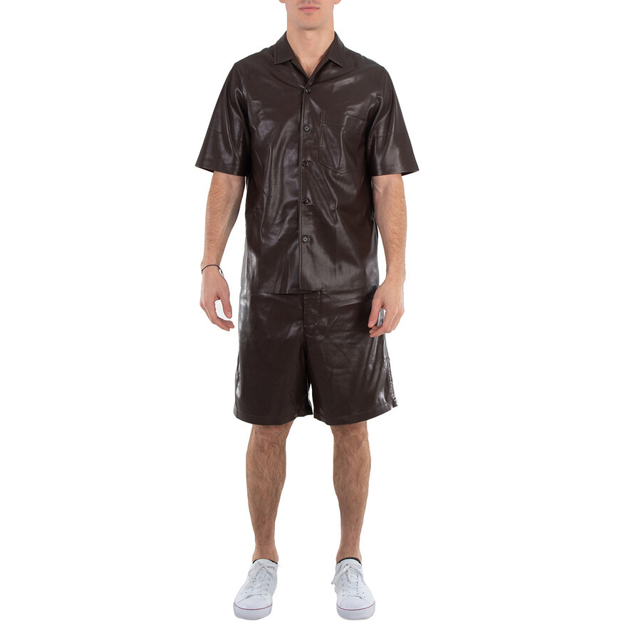 Nanushka Bodil Short Sleeve Leather Shirt - 4