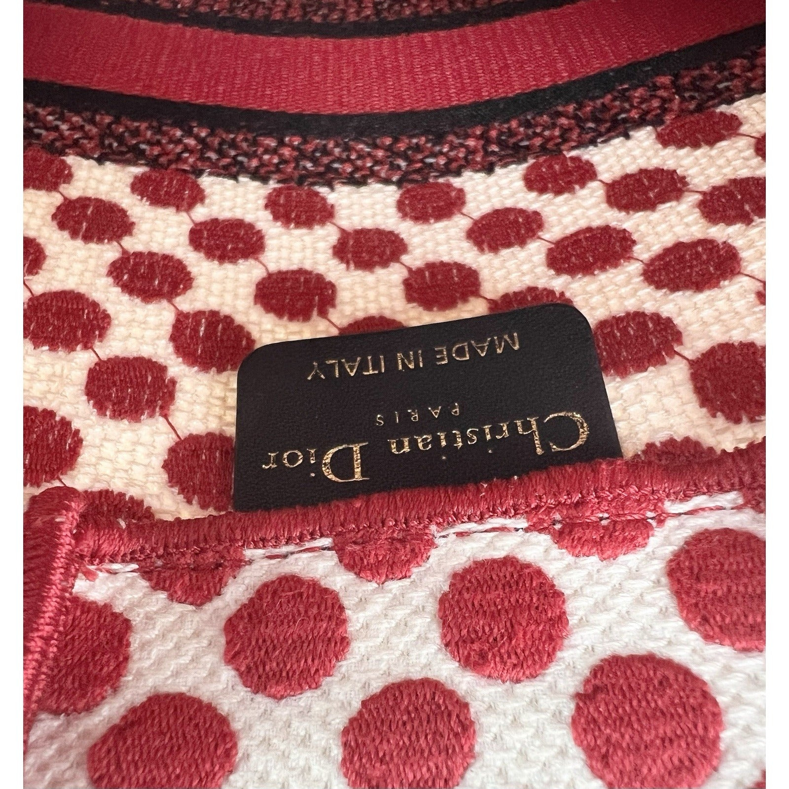 Christian Dior Canvas Dior Amour Dots Vertical Book Tote - 5