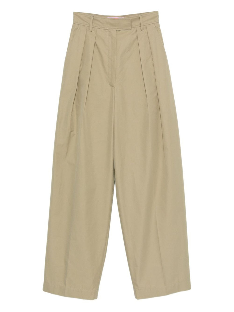 pleated cotton trousers 1