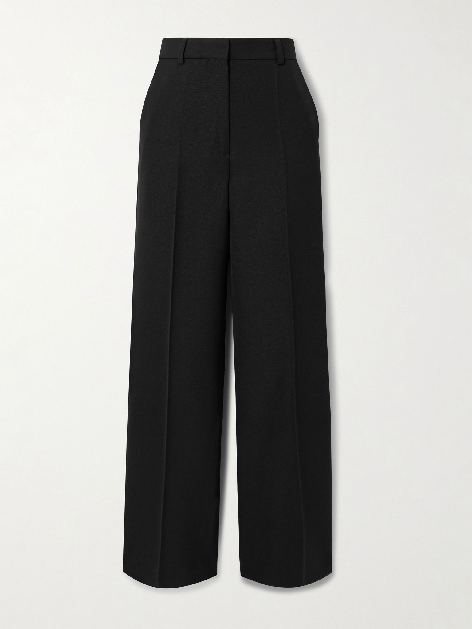 Recycled grain de poudre straight-leg pants Black - 1