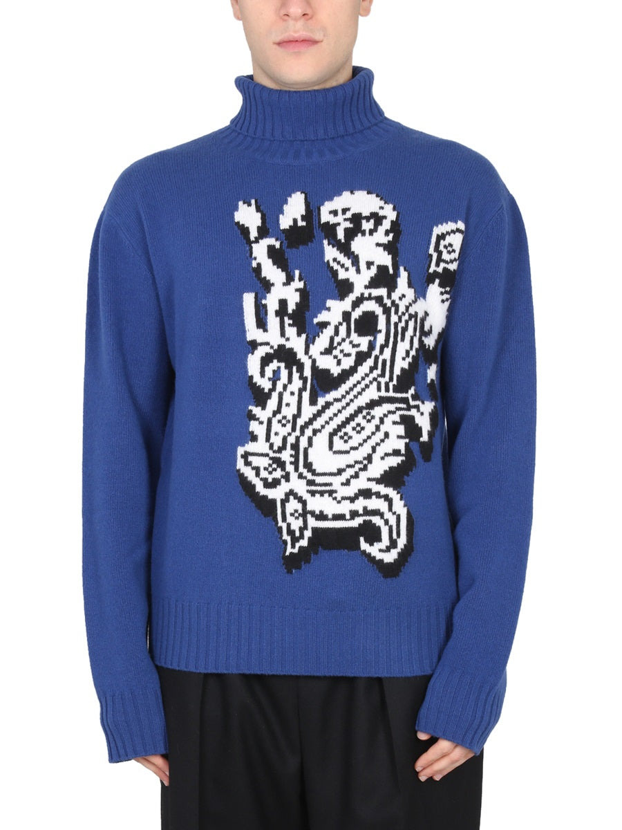 Etro Men Inlaid Jacquard Turtleneck Sweater - 1