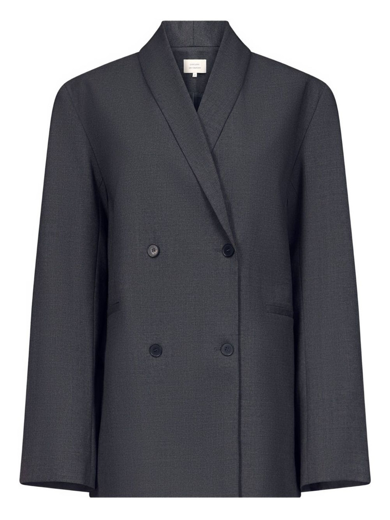double-breasted shawl-collar blazer 1