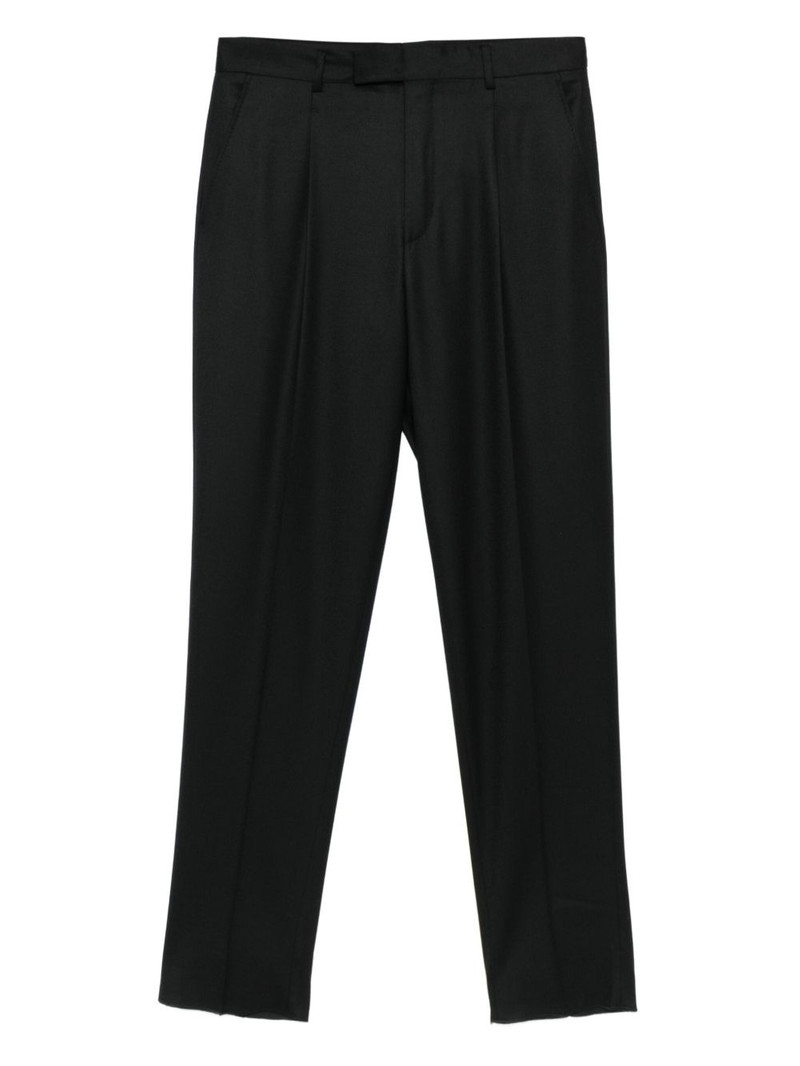 pleated-front trousers 1