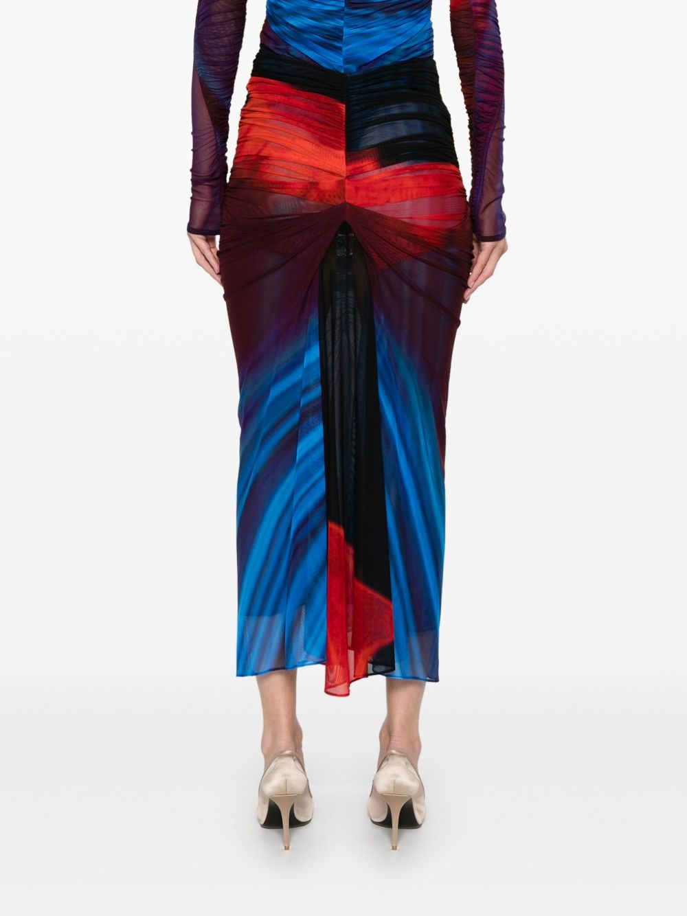 ruched midi skirt - 4