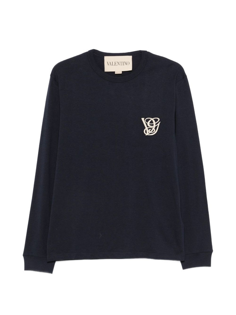 long-sleeved graphic T-shirt 1