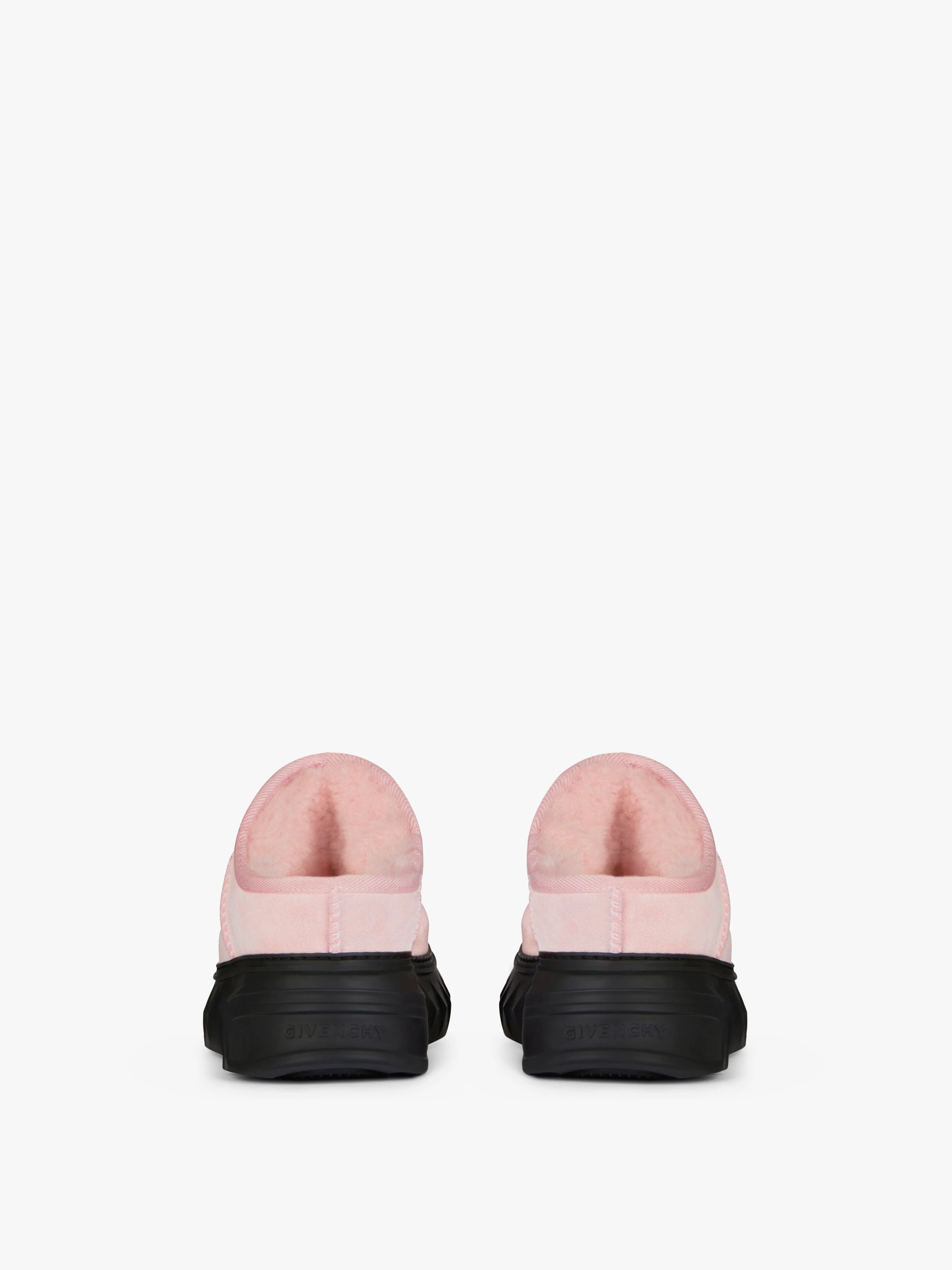 WINTER MALLOW MULES IN SUEDE AND FAUX FUR - 7