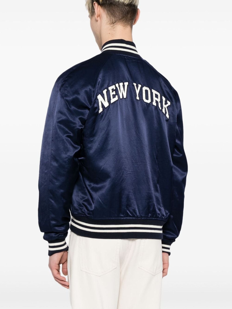 logo-appliquÃ© satin bomber jacket 4