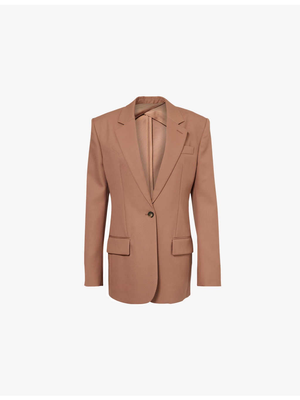 Single-Breasted Notch-Lapel Wool Blazer - 1