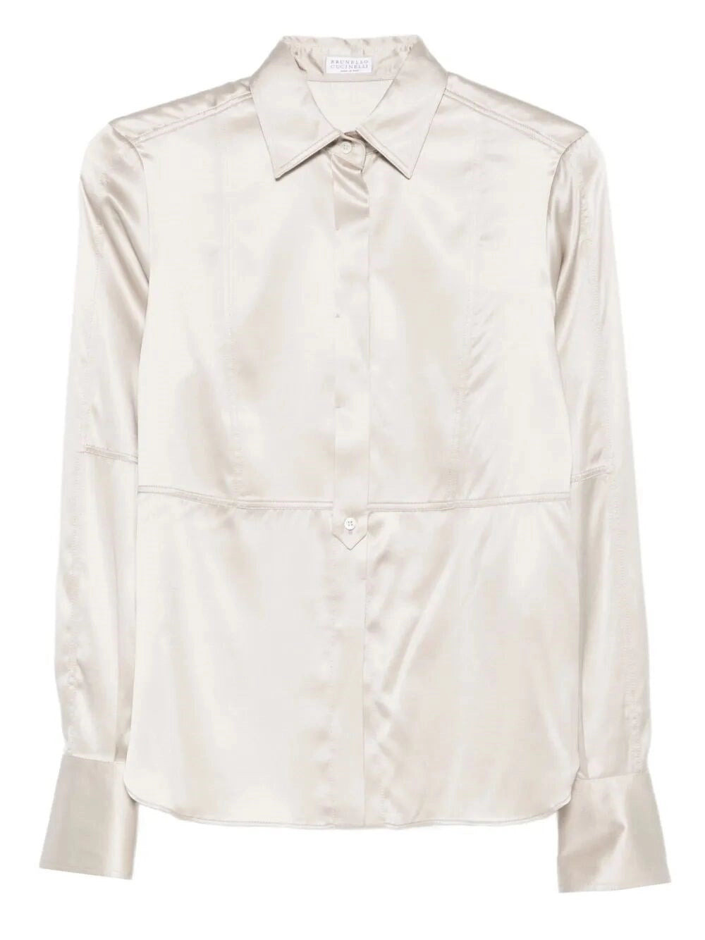 Brunello Cucinelli Women Satin Shirt With Monili - 1