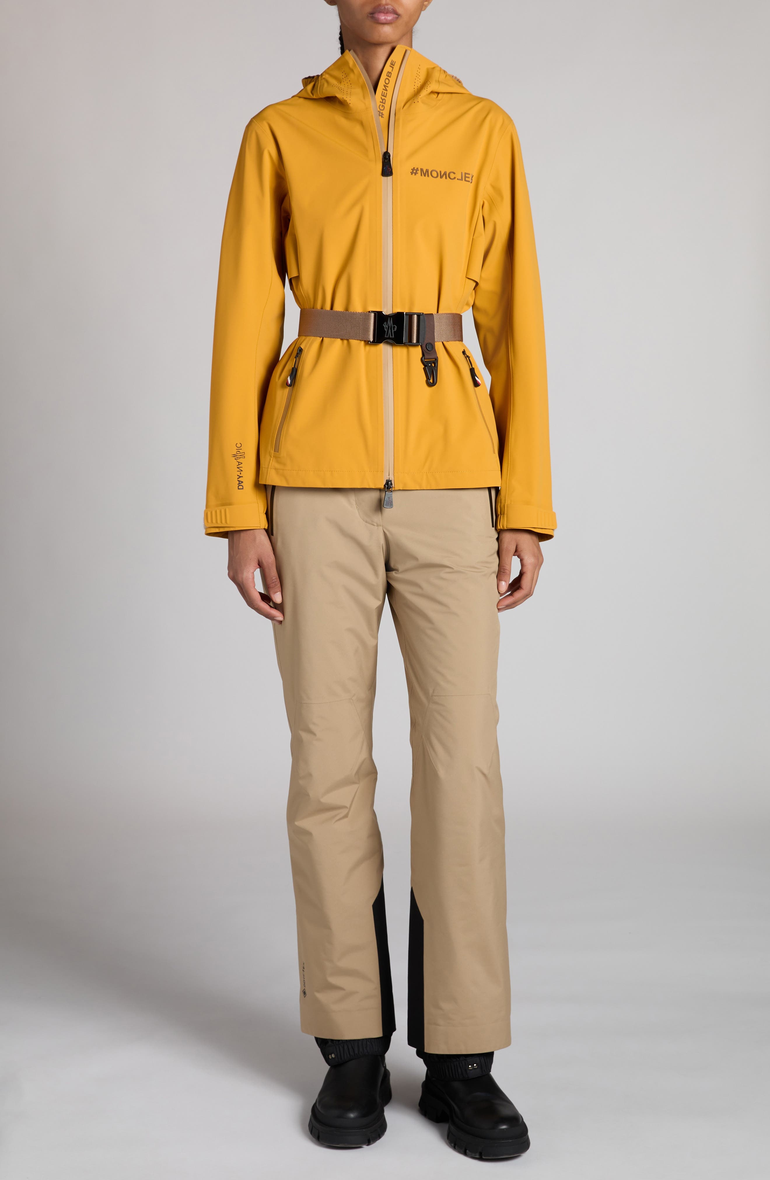 Moncler Grenoble Fex Water Repellent Hooded Jacket in Mustard at Nordstrom - 2