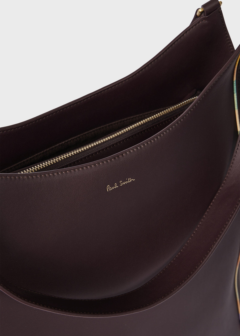 Women's Burgundy Inverted 'Dusky Swirl' Shopper Bag 5