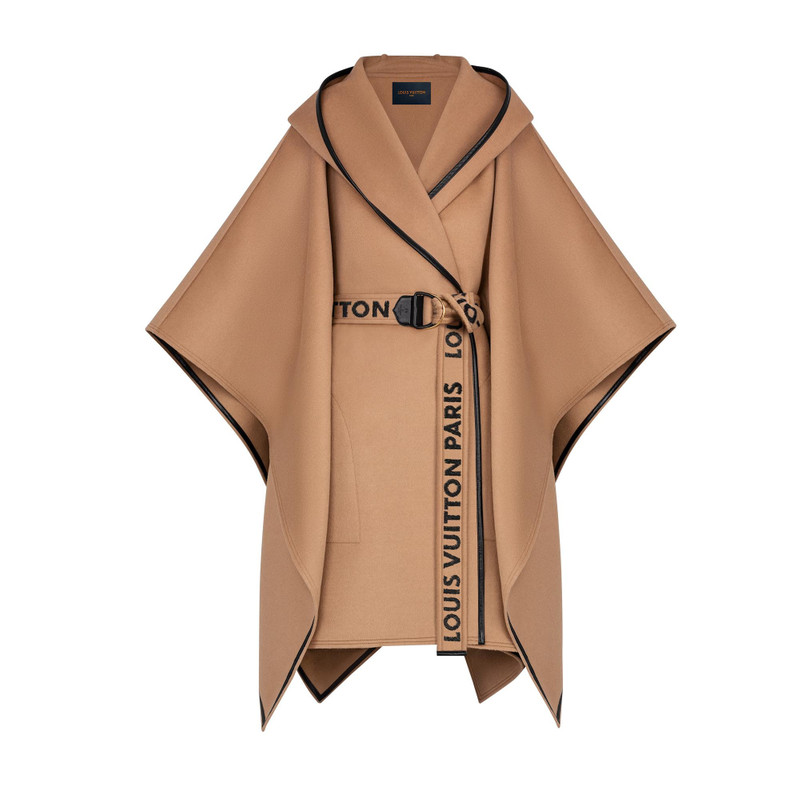 Hooded Cape Coat With Belt 1