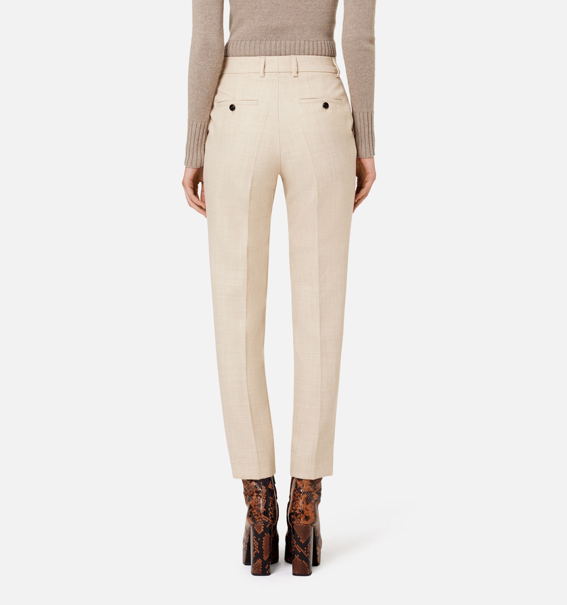 Cigarette Fit Trousers - 6