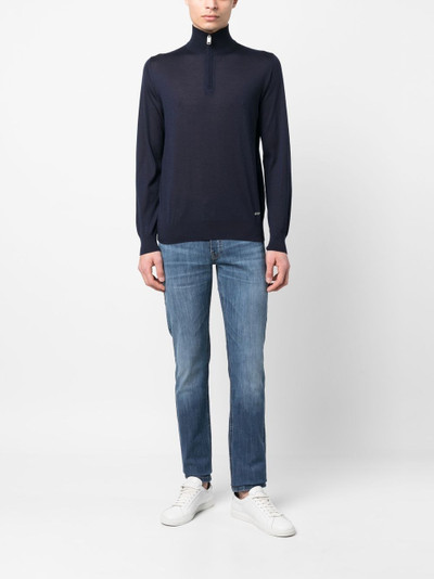 Brioni half-zip high-neck sweater outlook