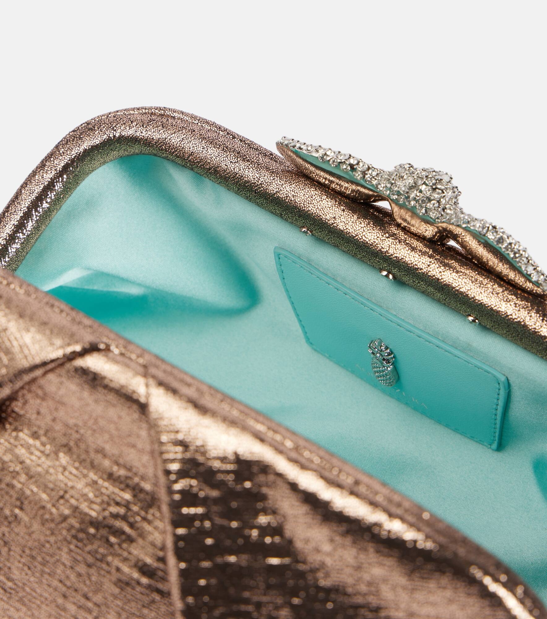 Very Bow Tie embellished satin clutch - 3
