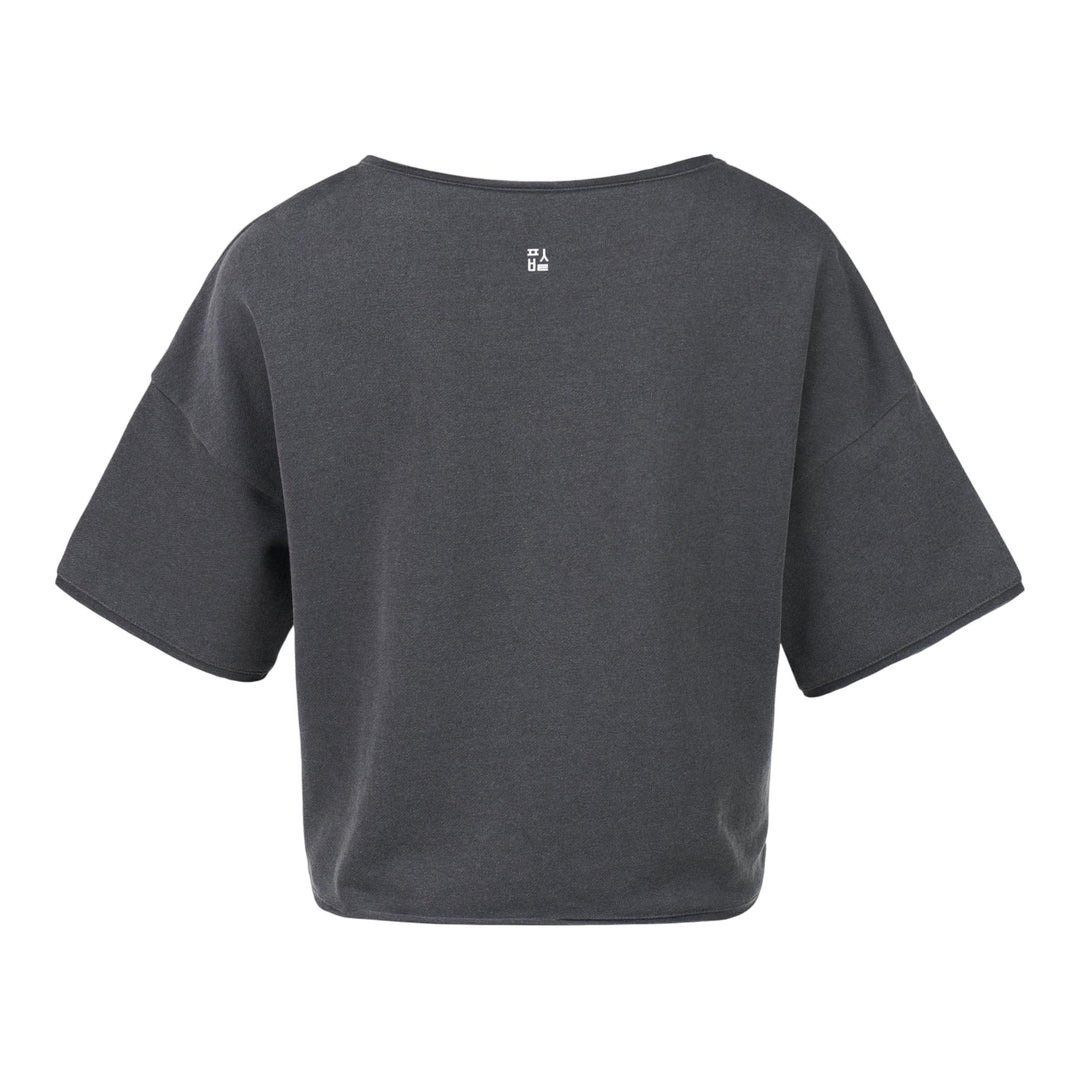 Dark Gray Twisted Hem Top - 2