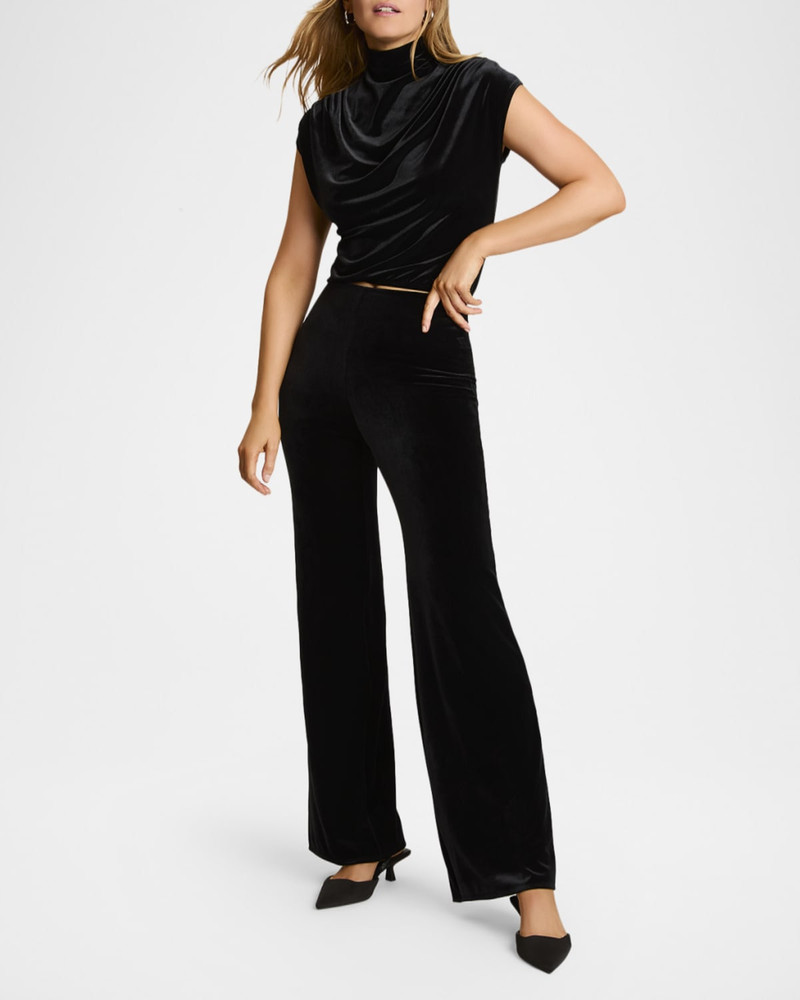 commando Wide-Leg Stretch Velvet Pants outlook